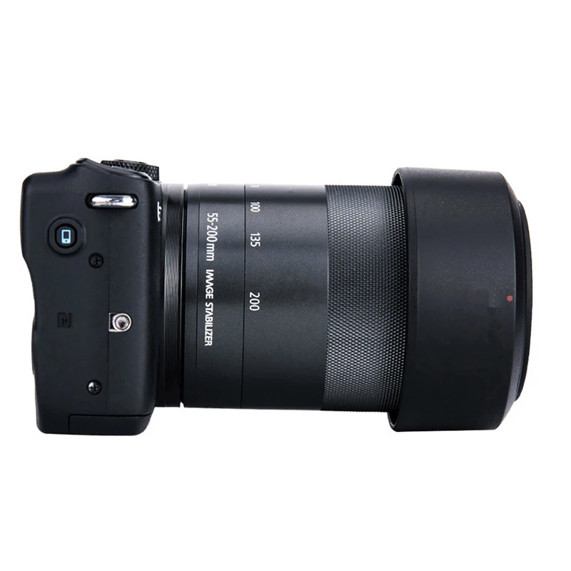 ET-54B 52mm et 54b ET54B Lens Hood Reversible Camera Lente Accessories for Canon EOS M100 M3 M10 EF-M 55-200 mm f/4.5-6.3 IS STM