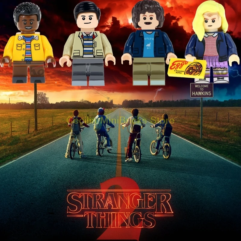 Stranger Things Lucas Eleven Will Star Trek Building Blocks Marvel