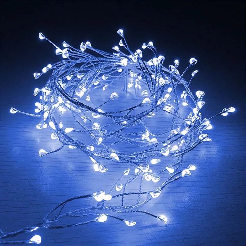 LED Firecracker String Light 2M 200 Bulbs Remote Control 8 Model Fairy Lights Christmas New Year Wedding Party Decoration Lamp (1)