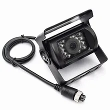 4Pin Waterproof IR CCD Night Version Reversing Rear View Camera +10M Cable 1/4'' High Performance Color SHARP CCD 12V-24V DC
