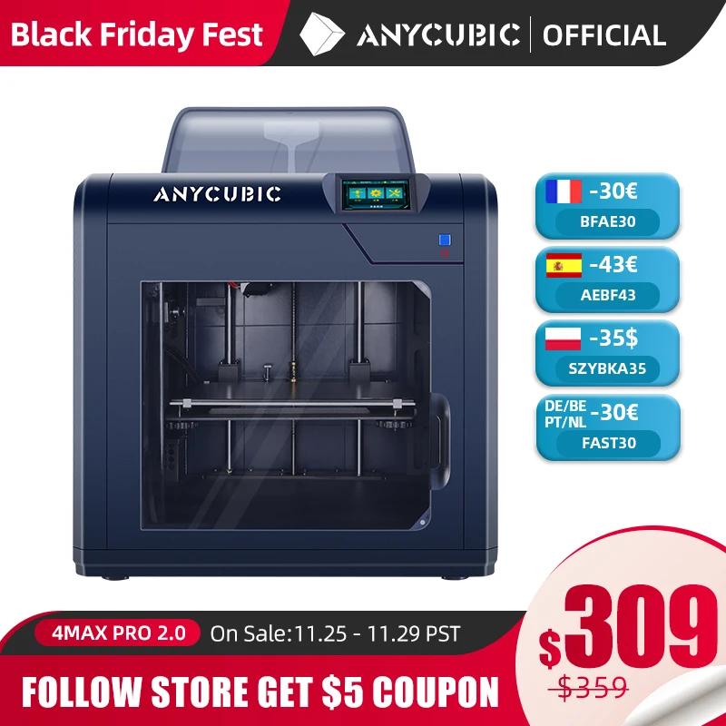 高性能3Dプリンター ANYCUBIC 4Max Pro 2.0 プリンター・複合機