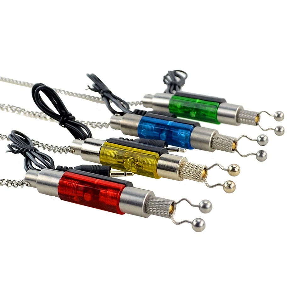 Kit 4 Alarmes De Pêche à La Carpe Avec Indicateurs Lumineux Swingers – LED – Support Amovible