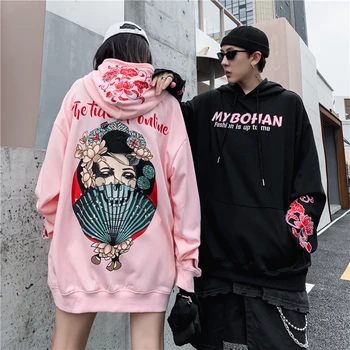 

High Street Hoodie Flower Pattern Hooded 2019 New Woman