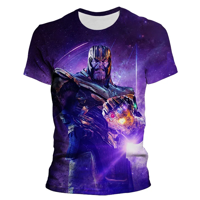 Новинка 2022 летняя футболка Marvel Thanos Повседневная модная уличная одежда для мужчин