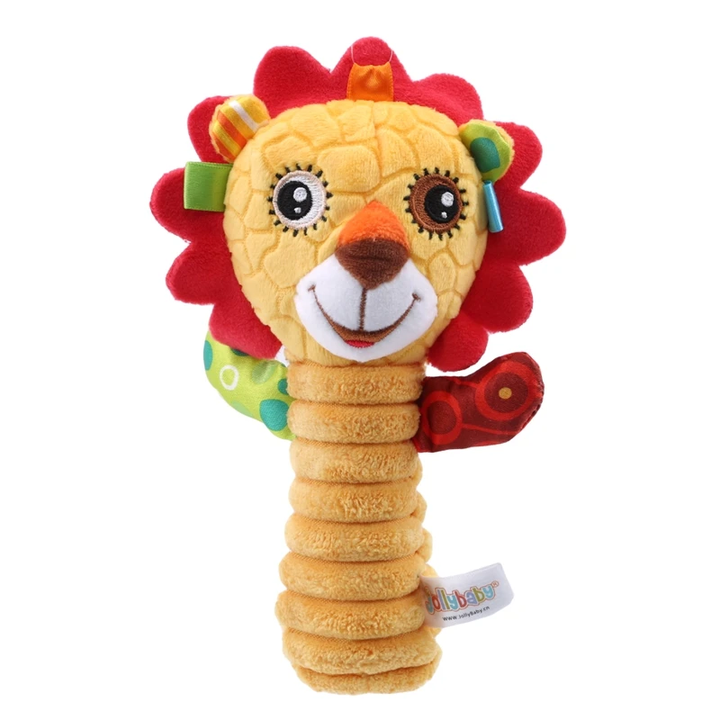Plush Hammer Crib Bed Hanging Animal Doll Kids Toy Cartoon Baby Rattles Bibi Sticks Soft Panda Lion Monkey For Newborn | Игрушки и хобби