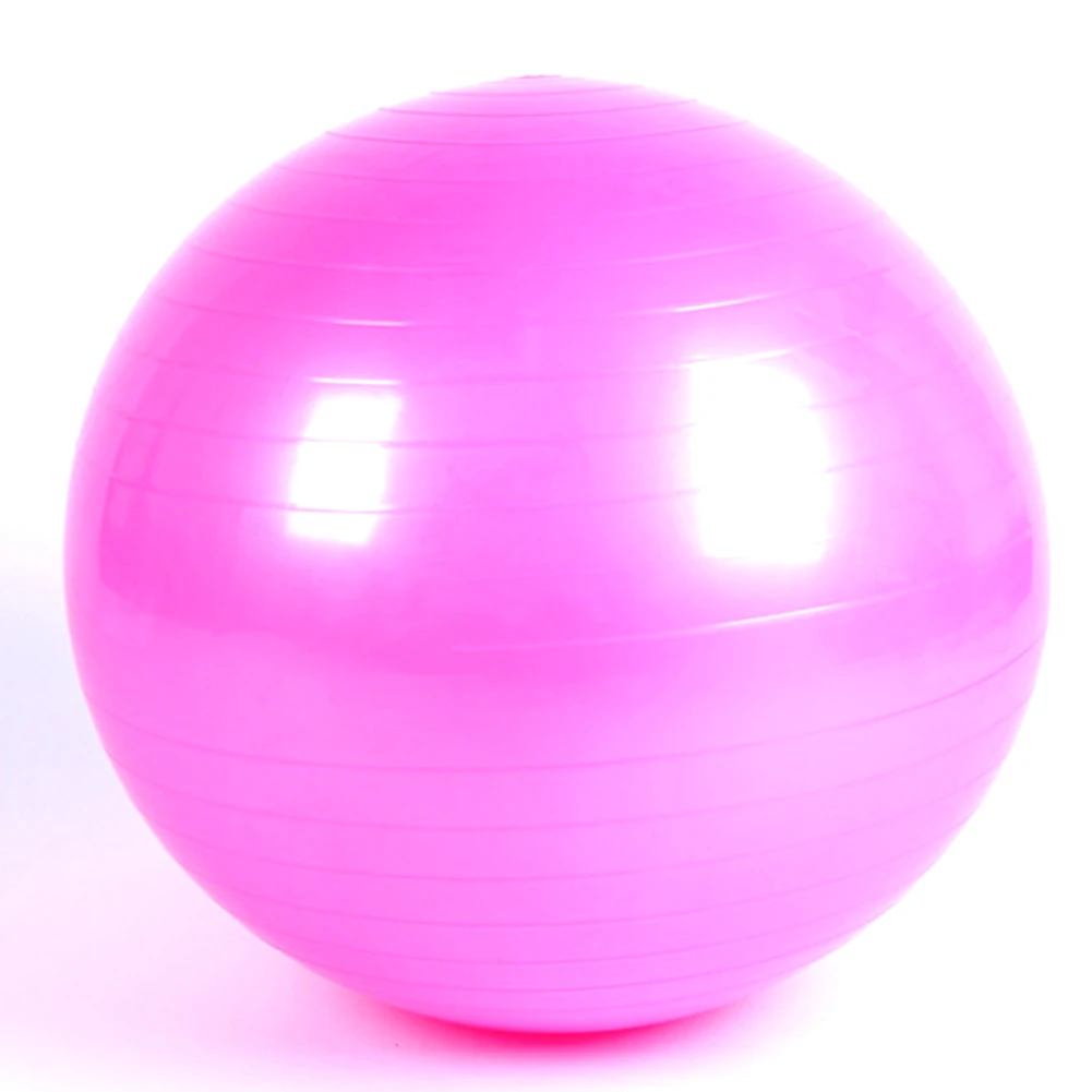 Pink 55CM Сплошной Пилатес анти лопнутый матовый текстурированный надувной ПВХ коврик для фитнеса нескользящий упражнения домашний тренажерный зал Йога мяч баланс Бодибилдинг - Цвет: Pink 55CM