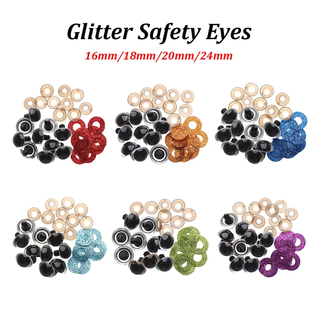Walfront Plastic Round Safety Eyes, 100 Pieces Plastic Safety Eyes with  Washer For DIY Crafts Accessory, Felting Toys, Doll, Puppet, Plush Animal