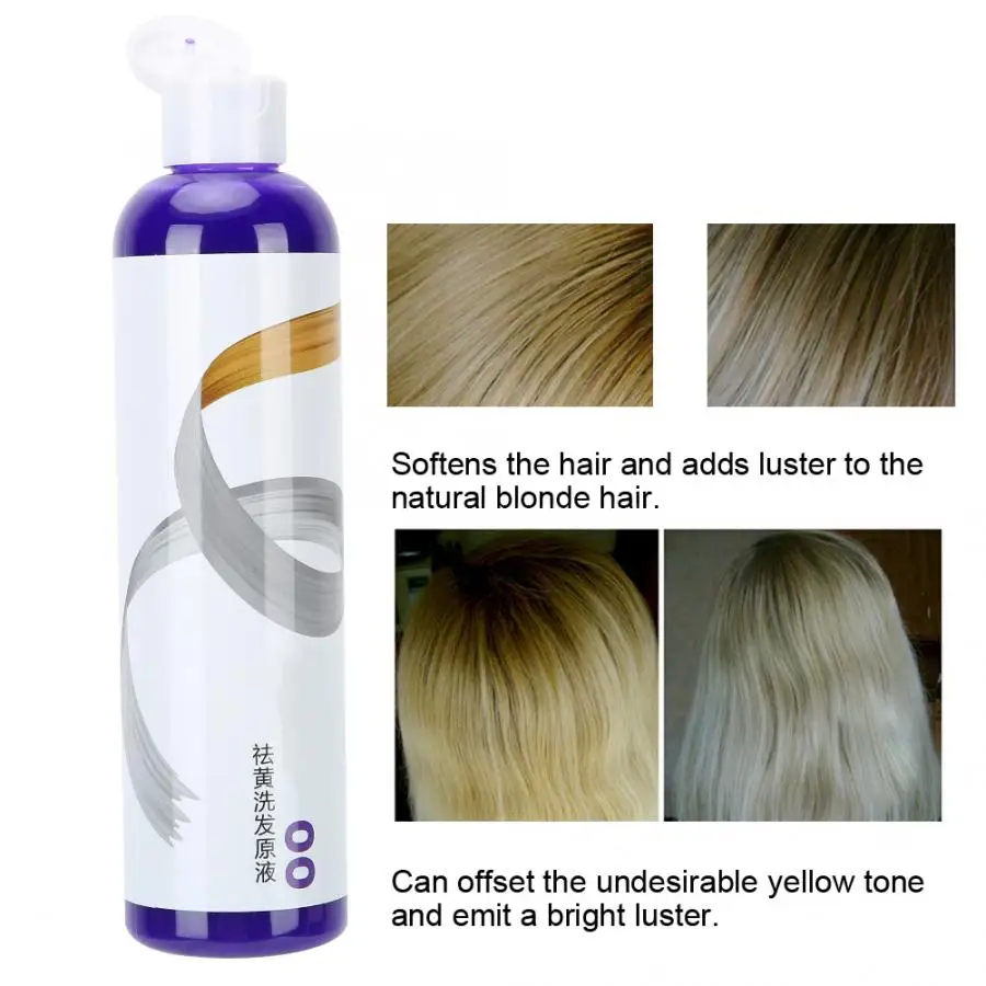 Shampoo 275ml Hair Dye Yellow Removing Linen Gray Silver Color Lock