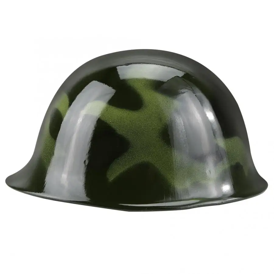 Steel Helmet Fireman Safety Prevention Flame-retardant Pierce Resistance Military Green