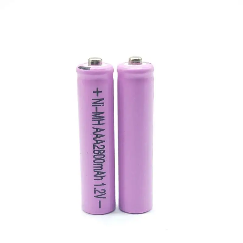 OOLAPR розовый 10 шт AAA 2800mAh 1,2 V аккумуляторная батарея Ni-MH 1,2 V перезаряжаемая 3а батарея