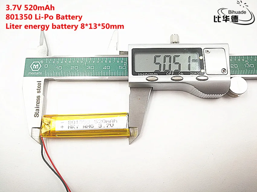 Good Qulity 3.7V,520mAH,801350 Polymer lithium ion / Li-ion battery for TOY,POWER BANK,GPS,mp3,mp4