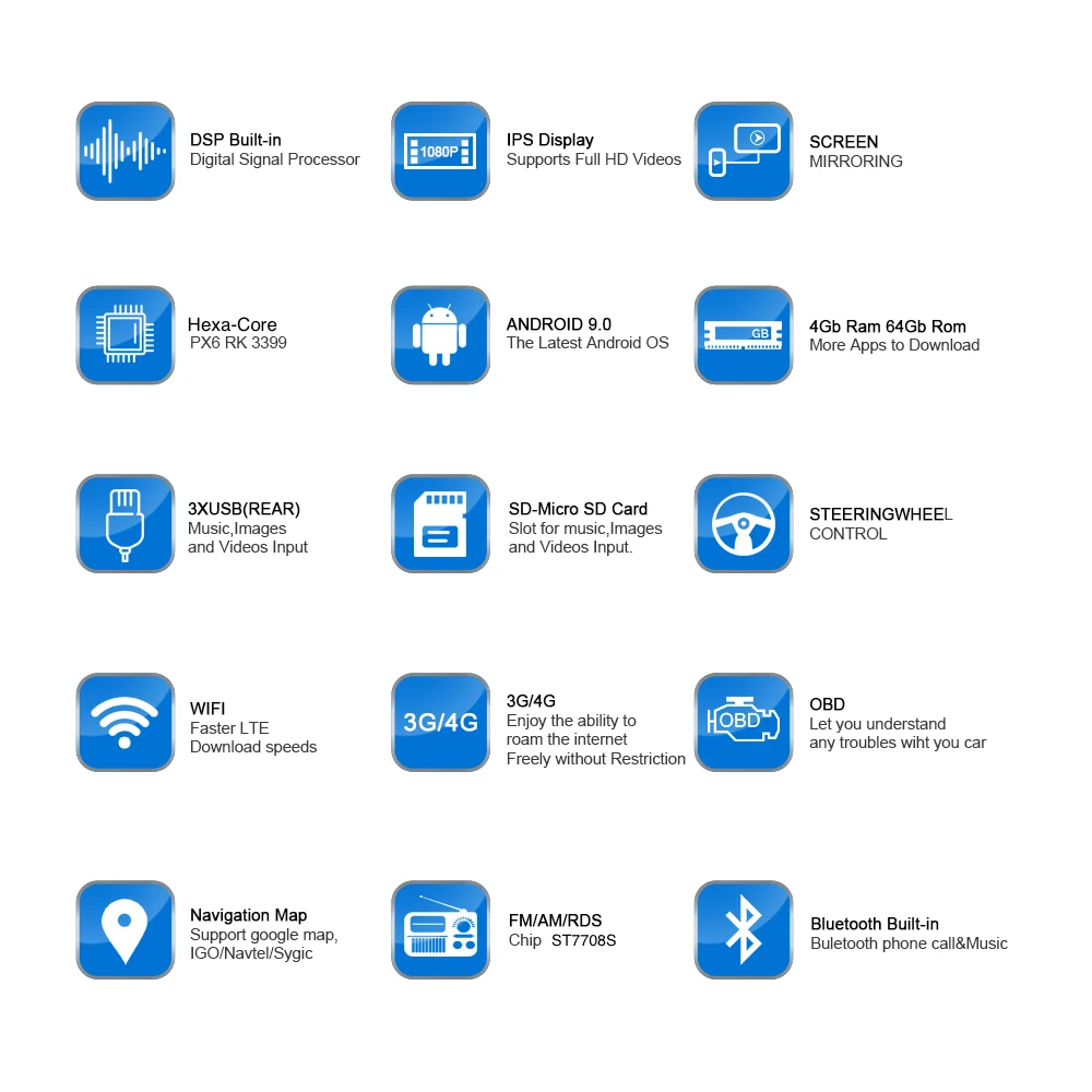 Flash Deal Android 9.0 Car Radio 2 Din GPS Navi for Toyota RAV4 2013 - 2018 PX6 Built-in DSP IPS Screen 4Gb+64Gb 6-Core RDS WIFI Bluetooth 4 Flash Deal Android 9.0 Car Radio 2 Din GPS Navi for Toyota RAV4 2013 - 2018 PX6 Built-in DSP IPS Screen 4Gb+64Gb 6-Core RDS WIFI Bluetooth 4