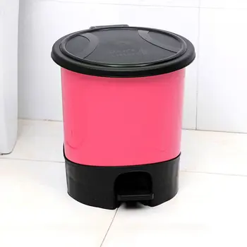 

5.5L Waste Bin Livingroom Bathroom Dustbin For Home Foot Pedal Type Trash Can Storage Box With Garbage Bag Drawer