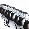 MixMax 12pcs/lot Mix 12 constellations Handmade Cuff Leather Bracelets for Men Women Bangles Wristbands Wholesale dropshipping 5