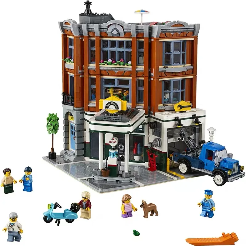 2569 шт строительные блоки кирпичи 15042 совместимы с Legoingly 10264 угловой гараж вид на