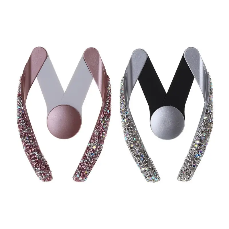 

Rhinestone Car Mobile Phone Holder Air Vent Mount Diamond ABS Phone Stand Holder Adjustable For iPhone For Android GPS C YHQ