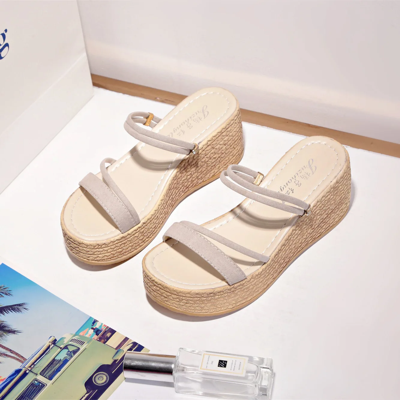 

2019 Summer New Style Double Purpose Fairy-Style Sandals Slipper Thick Bottomed Waterproof Platform Comfortable Breathable