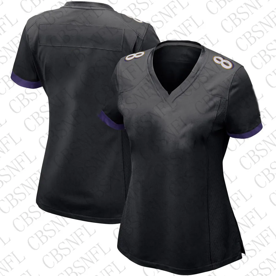 Женская футболка Baltimore Jersey Lamar Jackson 8 Steve Smith Sr. 89 американская футбольная игра Earl
