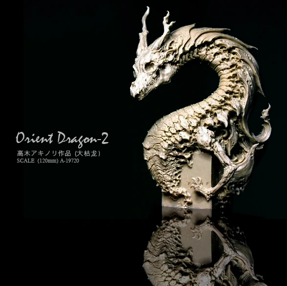 Смола Модель Китай дракон кость смолы Бесцветный(12 см) A-19720