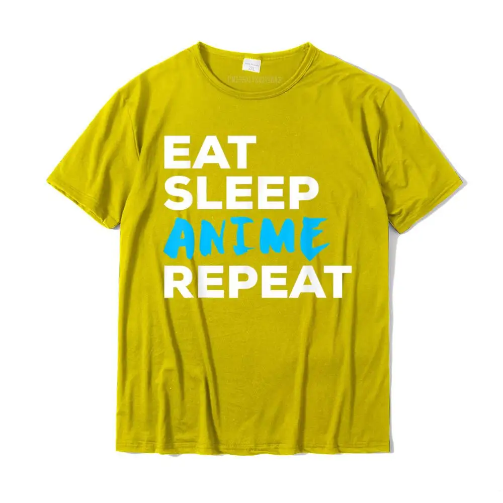  Men T-shirts Design Gift Tops Shirt 100% Cotton Fabric Round Neck Short Sleeve Normal T Shirt Summer/Autumn Top Quality Funny Eat Sleep Anime Repeat T-Shirt Gift__MZ16208 yellow