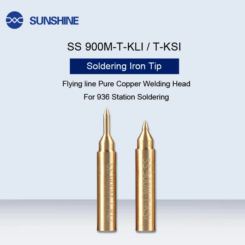 

Professional Main Board Flying line Pure Copper Soldering Iron Tip 900M-T Series For 936 Welding Station Soldering Iron Head