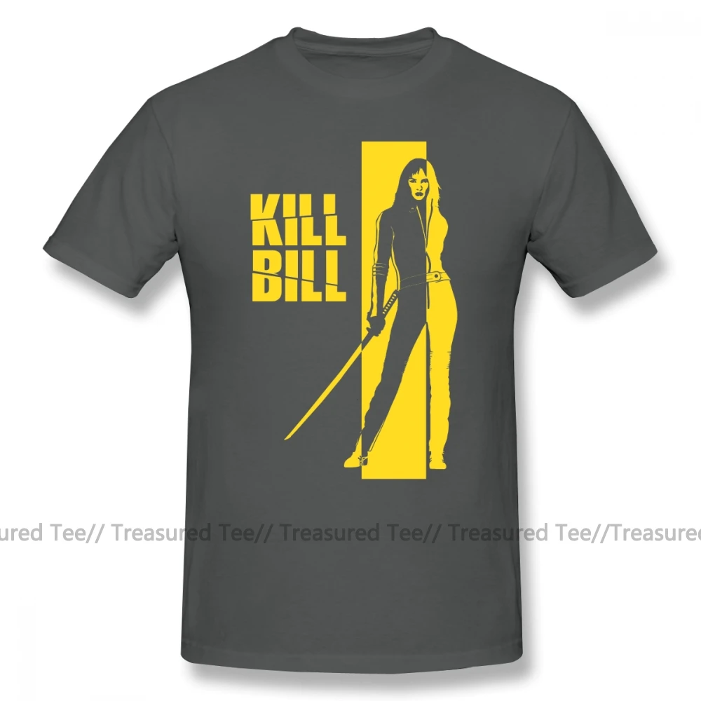 Футболка Kill Bill, футболка Kill Bill, мужская летняя футболка, забавная, 4xl, 100 хлопок, короткий рукав, футболка с принтом - Color: Dark Grey