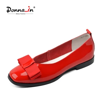 

Donna-in Brand Ballerina Woman Genuine Leather Flat Shoes Slip on Low Heels Casual Female Shoe Moccasins Footwear Shoe Ladies