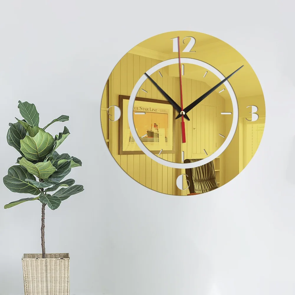 Производители оптом креативные DIY настенные часы акриловые цифровые настенные часы дизайнерские часы Ресторан Настенные часы Забавные часы