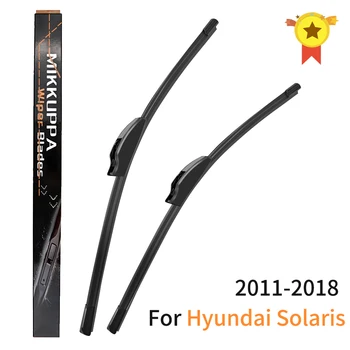 

MIKKUPPA Wiper Blades For Hyundai Solaris 2011 2012 2013 2014 2015 2016 2017 2018 Windshield Windscreen Wipers Car Accessories