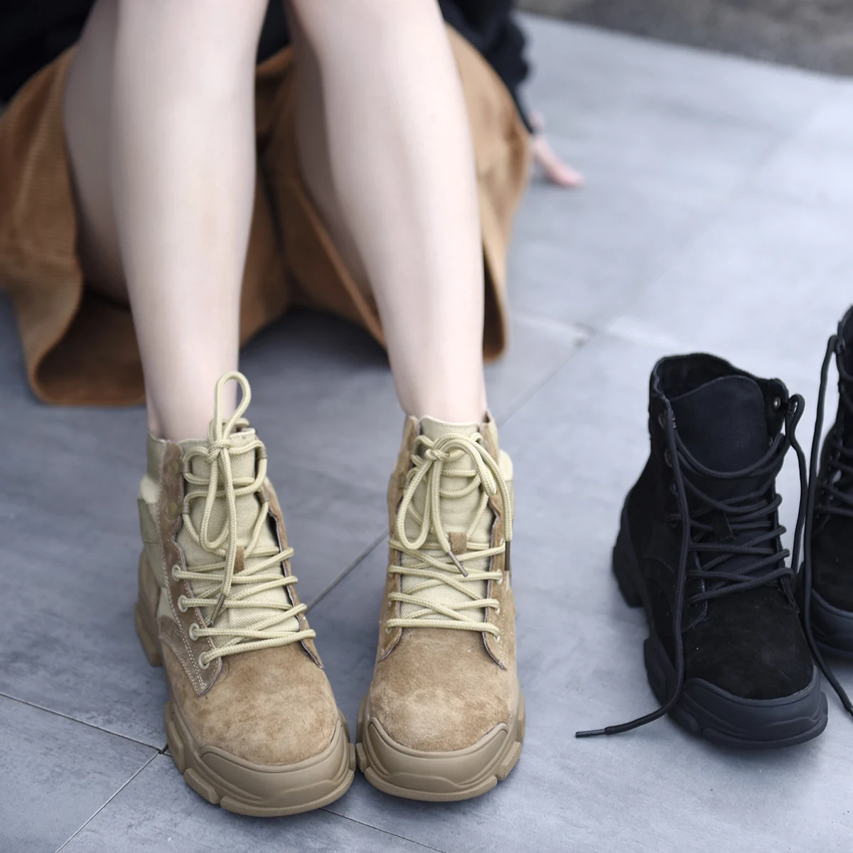 

Artmu Thick Bottom Martin Boots New Leather Shoes Spring and Autumn Handmade Casual Sport Style Ankle Boots 2019 New Lace-up