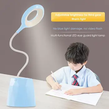 

Rechargeable Foldable Light Creative Eye Protection Multifunction Pens Holder LED Table Touch Reading Ring Desk Lamp