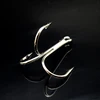 Brand New 50Pcs/lot Treble Fishing Hook In box High Carbon Steel Barbed  Hooks Fishing Tackle Round Bend Silver Fish Hook ► Photo 2/6