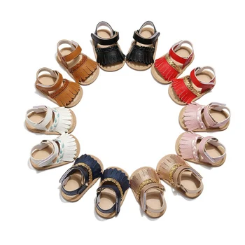 

NewSummer Tassel Baby Girl Leather Sandals Infant Toddler Non-slip Princess Shoes Newborn Babe Shoes 0-24M Girls