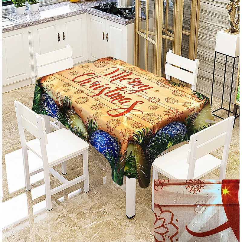 Креативный рисунок водоотталкивающая скатерть Рождественская скатерть противообрастающая ткань для скатерти Рождественская Свадебная вечеринка украшение стола - Цвет: G