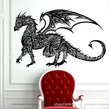 Cross Border Лидер продаж креативное волшебное кольцо Дракон узор домашнее украшение спальня гостиная передвижная стена из ПВХ наклейки DW17