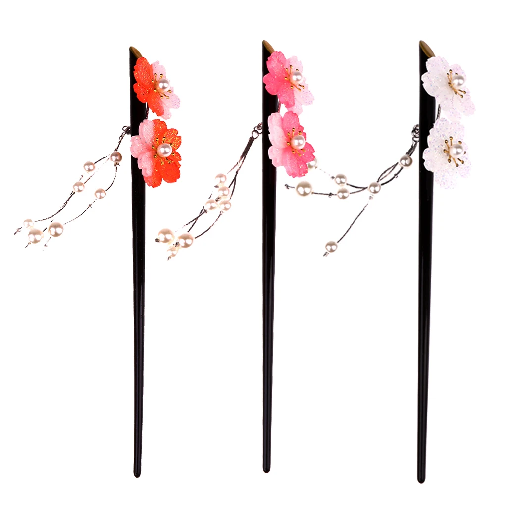 de pelo Kanzashi para mujer, accesorios de decoración, adornos para el cabello, 3 uds. - AliExpress Accesorios para la ropa