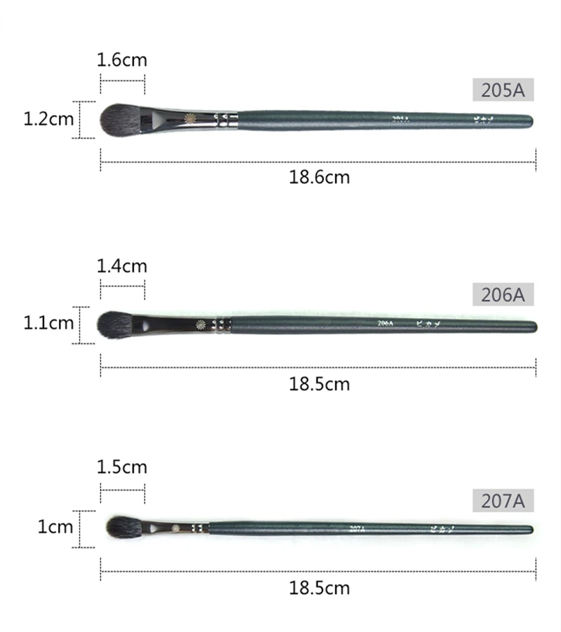 Профессиональная Кисть для растушевки глаз# 205A 206A 207A мягкая белка козья шерсть смешанная средняя Большая кисть для теней блендер Кисть для макияжа