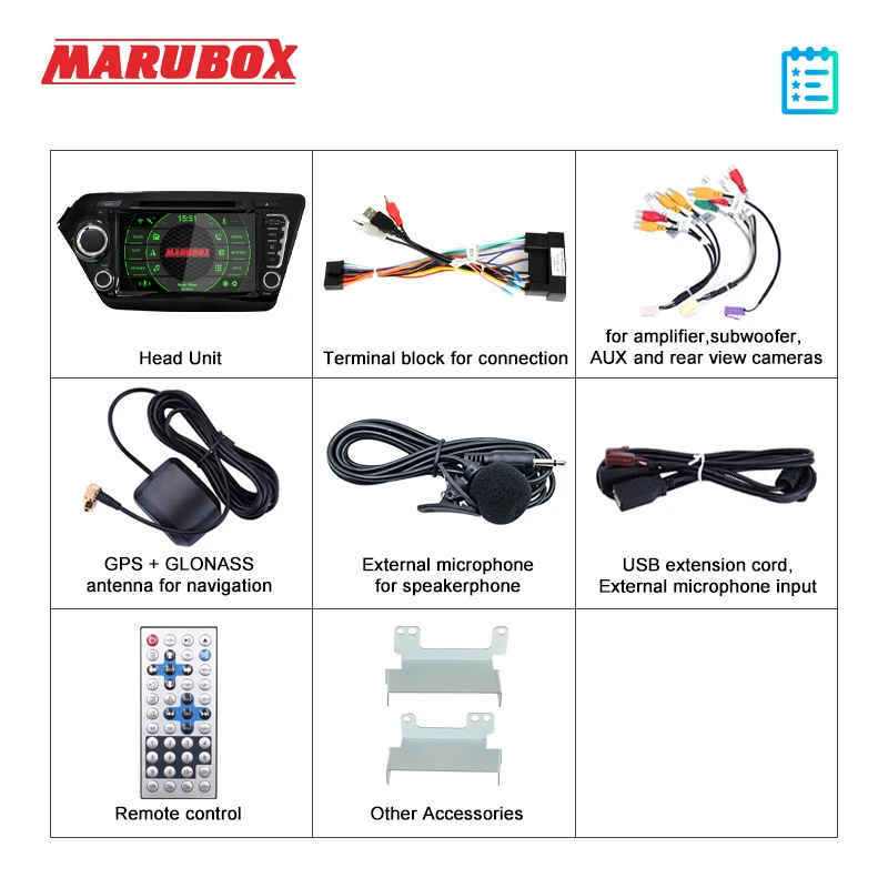 Штатная магнитола для kia rio 3 k2 MARUBOX KD8044 Штатное головное устройство Киа Рио 4 KIA RIO