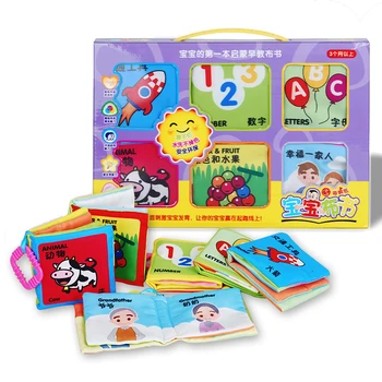 

Montessori Cloth Baby Book Intelligence Development Educational Toy Soft Cloth Learning Cognize Books Early Educate Baby Toys