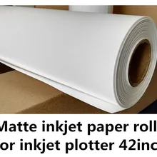 42 дюймов широкий рулон струйной бумаги водонепроницаемый матовая бумага для струйного принтера