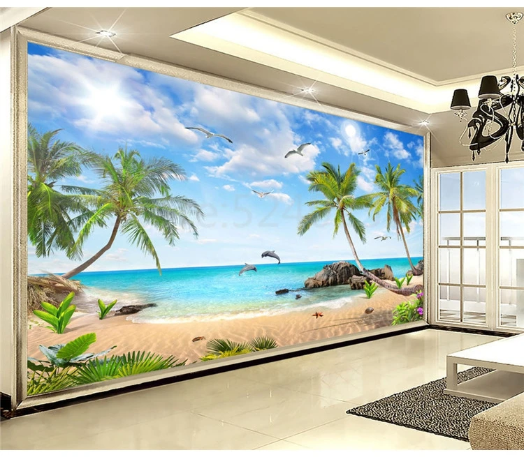 moderna para praia paisagem marítima de coco