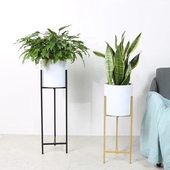 

Home Decoration Flower Pots Fairy Garden Furnishings Ceramic Miniature Flowerpots With Metal Shelf Desktop Display Planters