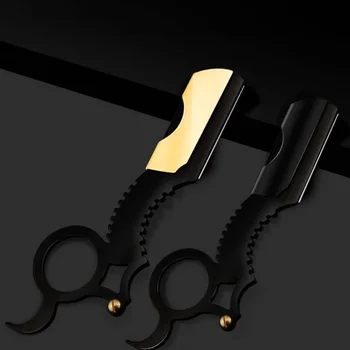 

1 Set Vintage Beard Shaver Practical Barber Razor Manual Hair Salon Shaver Eyebrow Razor Bracket Beard Accessory for Man Boy Mal