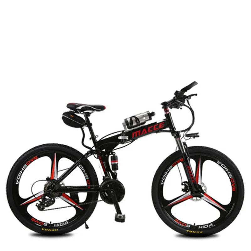 Электрический складной горный велосипед 2" 21 Скорость 36V 250w Для мужчин и Для женщин студентов Скорость гоночный велосипед - Цвет: Черный