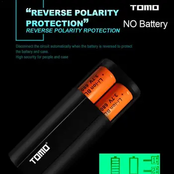 

TOMO DIY Powerbank case Charger Box S4 lithium battery display C USB 3 LCD diy box input storage ports USB/Type Micro J0Z1