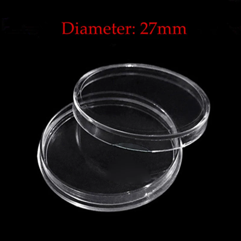 100pcs 27/30mm Coin Capsule box holder Capsules Container with Storage Organizer Box For Coin Collection Coin Case Storage Box
