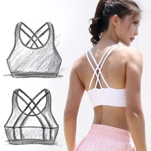 Спортивный бюстгальтер на бретелях для женщин, сексуальный крест-накрест на спине, средний поддерживающий Бюстгалтер для йоги и бега, спортивный бюстгальтер-лучший спортивный бюстгальтер для фитнеса