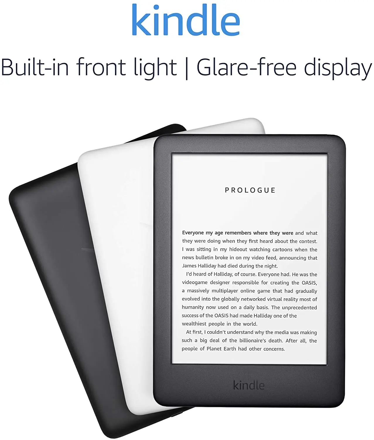 Refurbished All-new Kindle Black 2019 version with a Built-in Front Light, Wi-Fi 4GB eBook e-ink screen 6-inch e-Book Readers 1