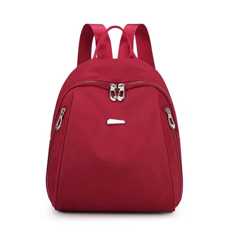 Fashion Backpack Women Luxury Multi Pocket School Back Pack Nylon Waterproof Small Travel Bagpack