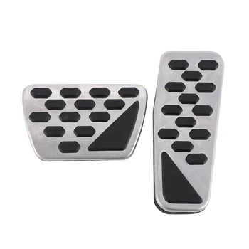 

Gas And Brake Pedal Cover Auto Stainless Steel Foot Pedal Pad Kit For 2018-2019 Jeep Wrangler Jl Models, 2 Pcs